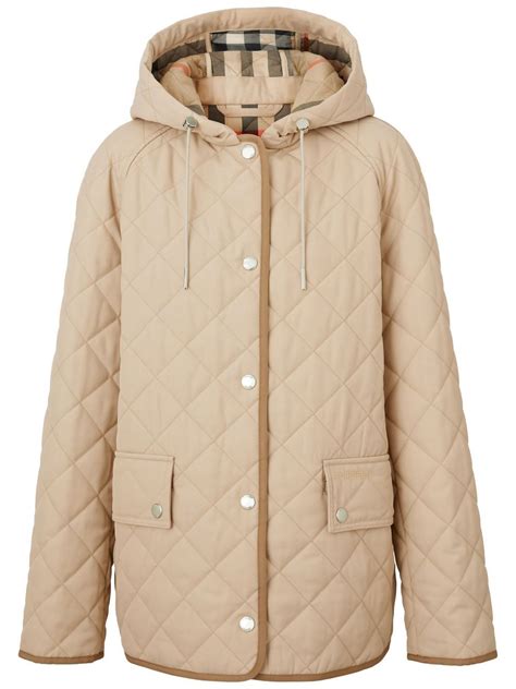 burberry hooded parka with quilted lining|Burberry coats for women.